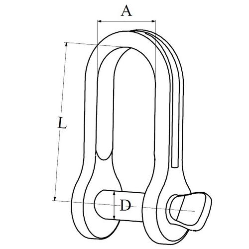 SCHACKEL PLATT RF M8X20X45MM